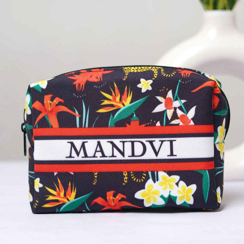 Personalised Floral Printed Box  Pouch